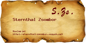 Sternthal Zsombor névjegykártya